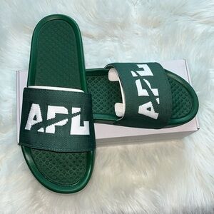 🆕 APL Men’s Big Logo Techloom Slide in Great Green/White Size 10 UNISEX